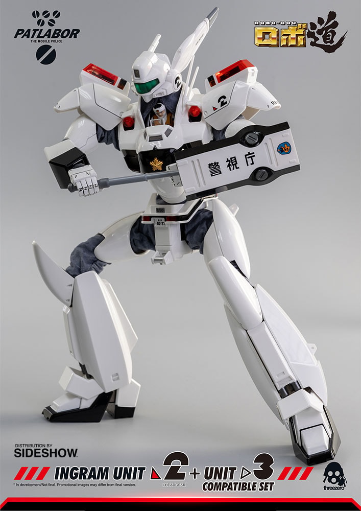 Mobile Police Patlabor ROBO-DOU Ingram Unit 2 + Unit 3 Compatible Set Collectible Figure - Prototype Shown View 6