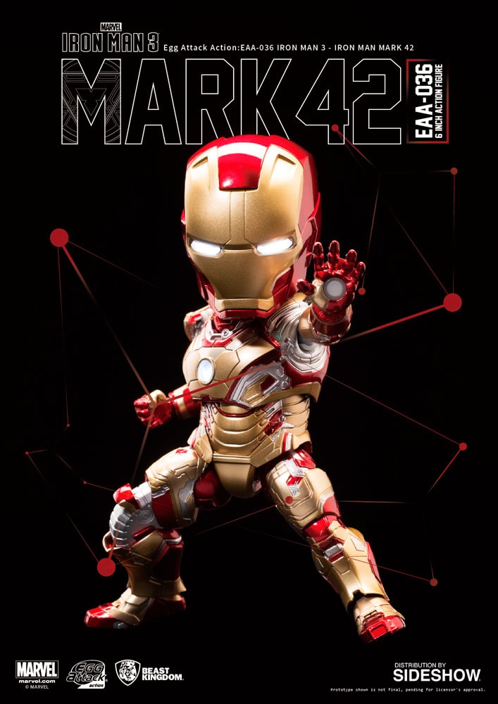 Egg Attack（エッグアタック） アイアンマン マーク42 Iron Man Mark 42 Egg Attack Action Figure | Sideshow