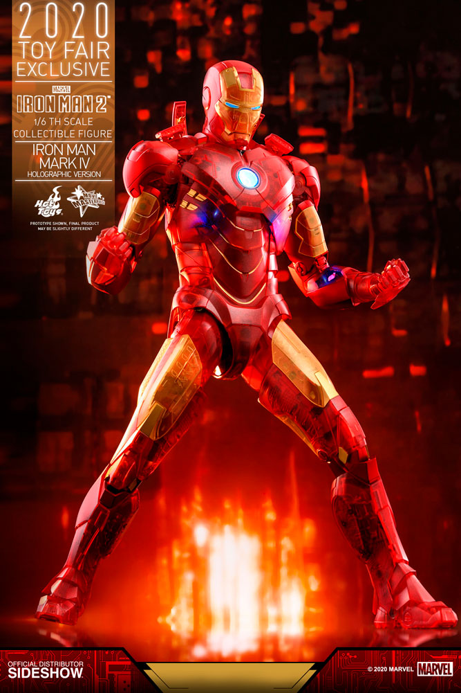 HOT TOYS IRONMAN3 MARK 4 HOLOGRAM ARMOR FIGURE. NEW