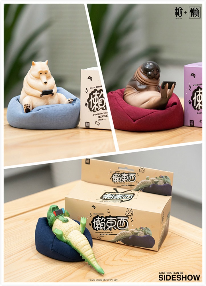 Lazy Family Polar Bear Figurine - Prototype Shown View 2