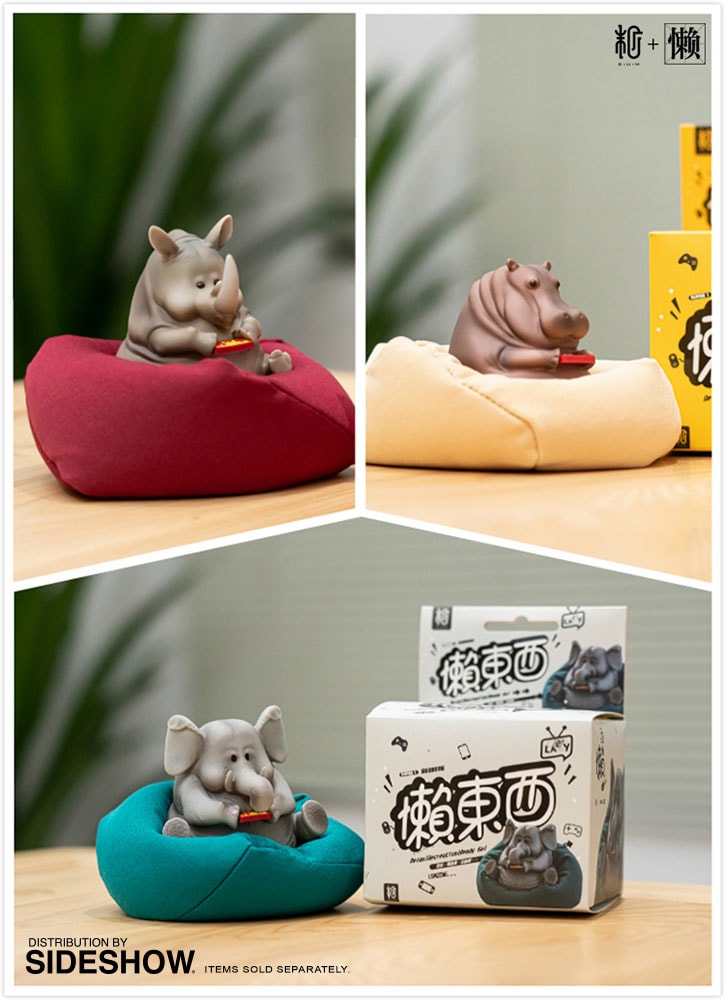 Lazy Family Rhino Figurine - Prototype Shown View 3