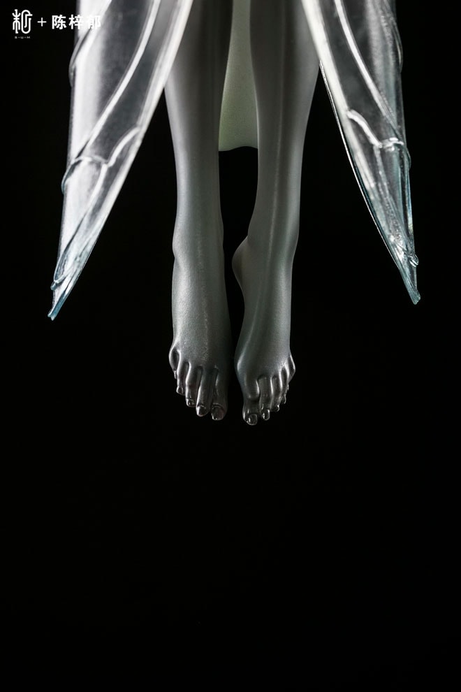 White Cicada Statues - Prototype Shown View 6