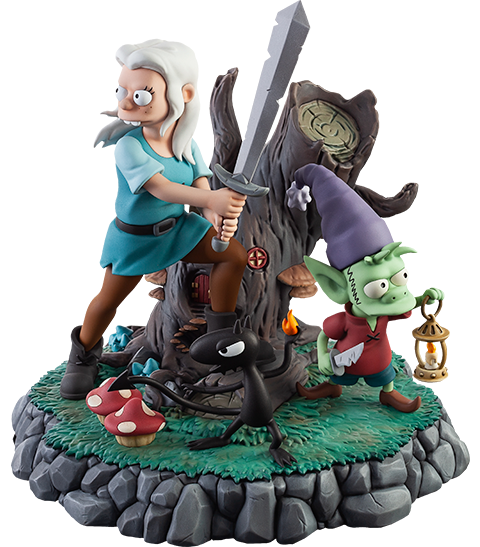 Disenchantment The Princess, The Elf, and The Demon Polystone Statue - Prototype Shown View 6