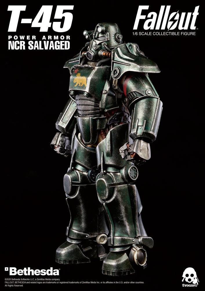 Fallout T-45 NCR Salvaged Power Armor Sixth Scale Figure - Prototype Shown View 2