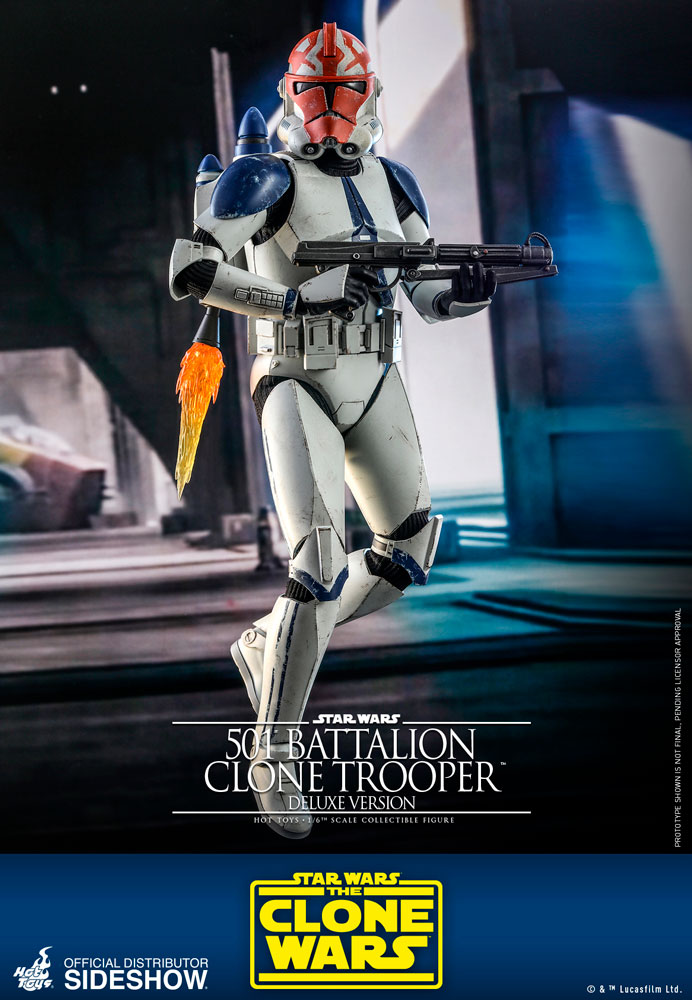 Star Wars 501st Battalion Clone Trooper (Deluxe) Sixth Scale Figure by Hot Toys Sixth Scale Figure - Prototype Shown View 2