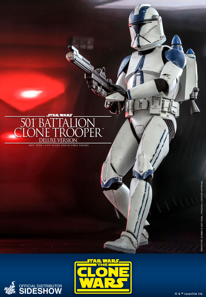Star Wars 501st Battalion Clone Trooper (Deluxe) Sixth Scale Figure by Hot Toys Sixth Scale Figure - Prototype Shown View 5