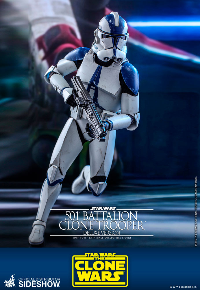 Star Wars 501st Battalion Clone Trooper (Deluxe) Sixth Scale Figure by Hot Toys Sixth Scale Figure - Prototype Shown View 6