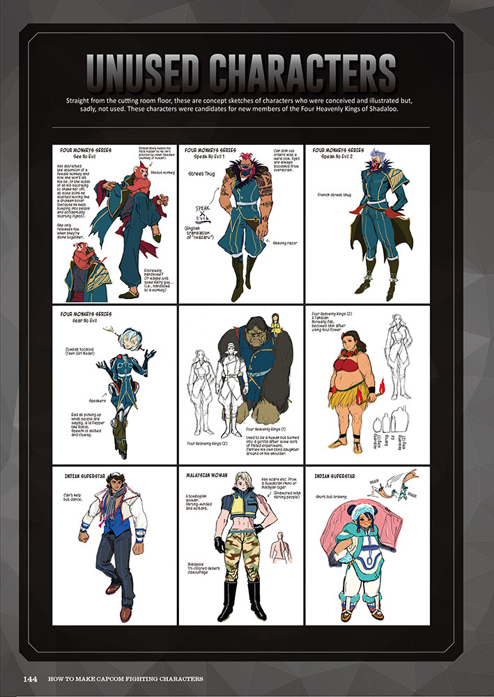 Street Fighter How to Make Capcom Fighting Characters: Street Fighter Character Design Book - Prototype Shown View 5