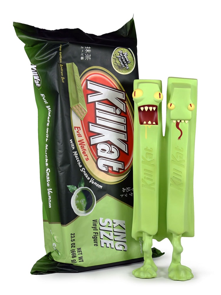 O-No Food Company King Kill Kat - Matcha Snake Venom Vinyl Collectible - Prototype Shown View 4