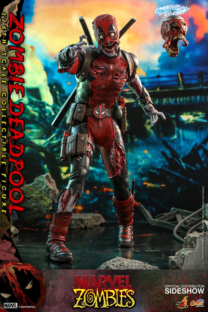Marvel Zombie Deadpool Sixth Scale Figure - Prototype Shown View 1