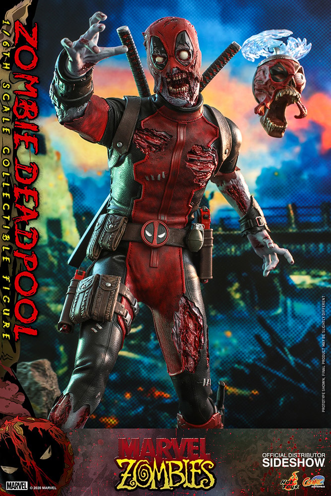Marvel Zombie Deadpool Sixth Scale Figure - Prototype Shown View 5