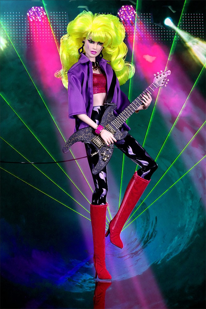 Jem and the Holograms I Am A Giant Phyllis “Pizzazz” Gabor™ and Roxanne “Roxy” Pellegrini™ Gift Set Collectible Doll - Prototype Shown View 6