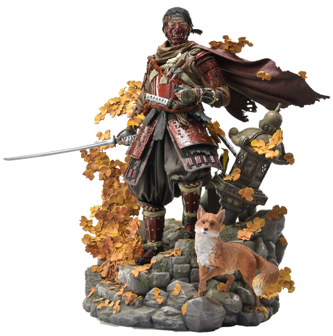Ghost of Tsushima Jin Sakai, The Ghost (Vow of Vengeance Ghost Armor) Statues - Prototype Shown View 1