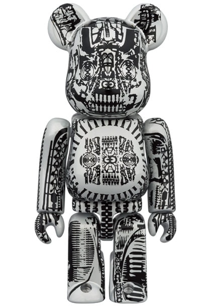 H.R. Giger Be@rbrick H.R. Giger (White Chrome Version) 100% & 400% Bearbrick - Prototype Shown View 2