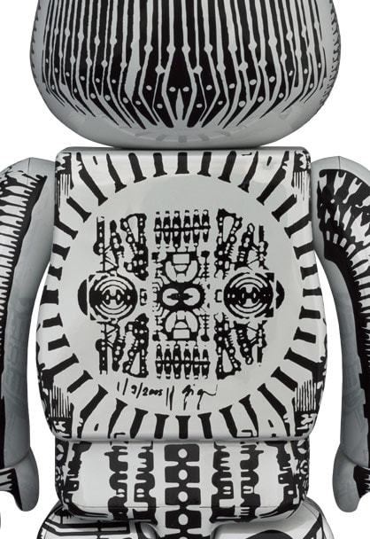 H.R. Giger Be@rbrick H.R. Giger (White Chrome Version) 100% & 400% Bearbrick - Prototype Shown View 4