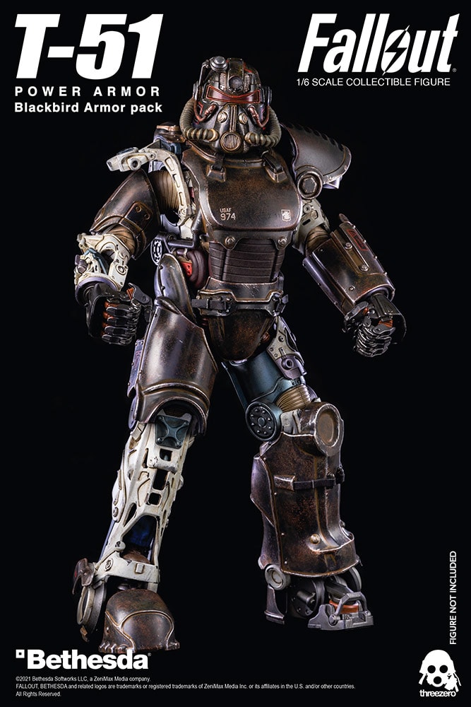 Fallout T-51 Blackbird Armor Pack Sixth Scale Figure Accessory - Prototype Shown View 6