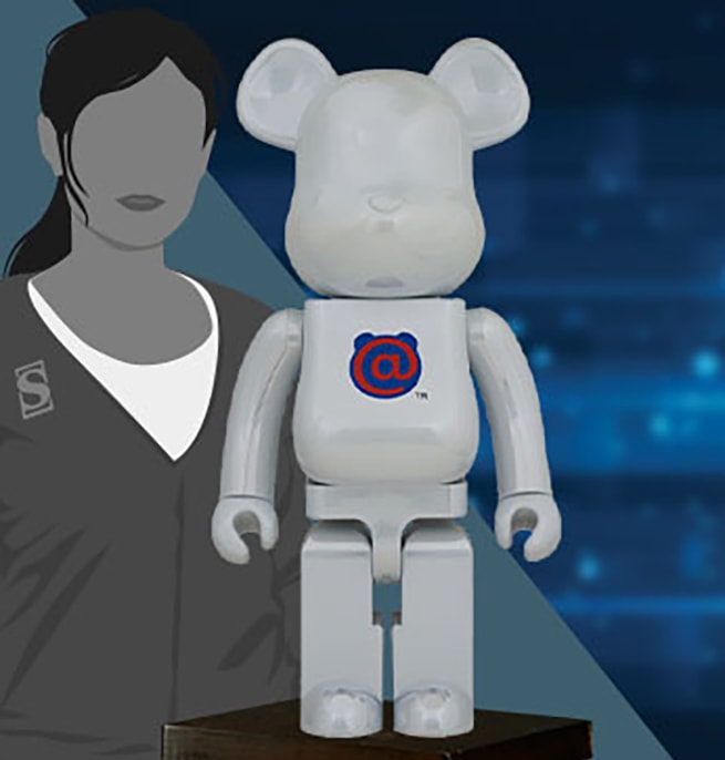 Be@rbrick 1st Model White Chrome 1000% View 2
