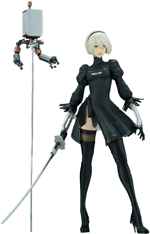 NieR: Automata 2B (YoRHa No. 2 Type B) Deluxe Version PVC Figure - Prototype Shown View 6