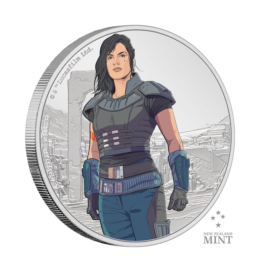 Star Wars Cara Dune 1oz Silver Coin Silver Collectible - Prototype Shown View 2