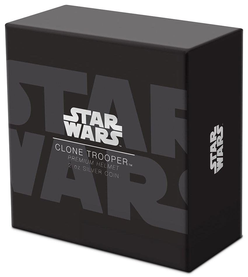 CloneDVD2 CloneMobile CloneCD5 プレミアムBOX Clone Trooper Helmet 2oz Silver Coin by New Zealand Mint
