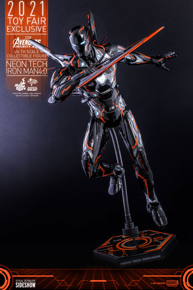 Marvel Iron Man Neon Tech 4.0 Sixth Scale Figure  Exclusive Edition - Prototype Shown View 3