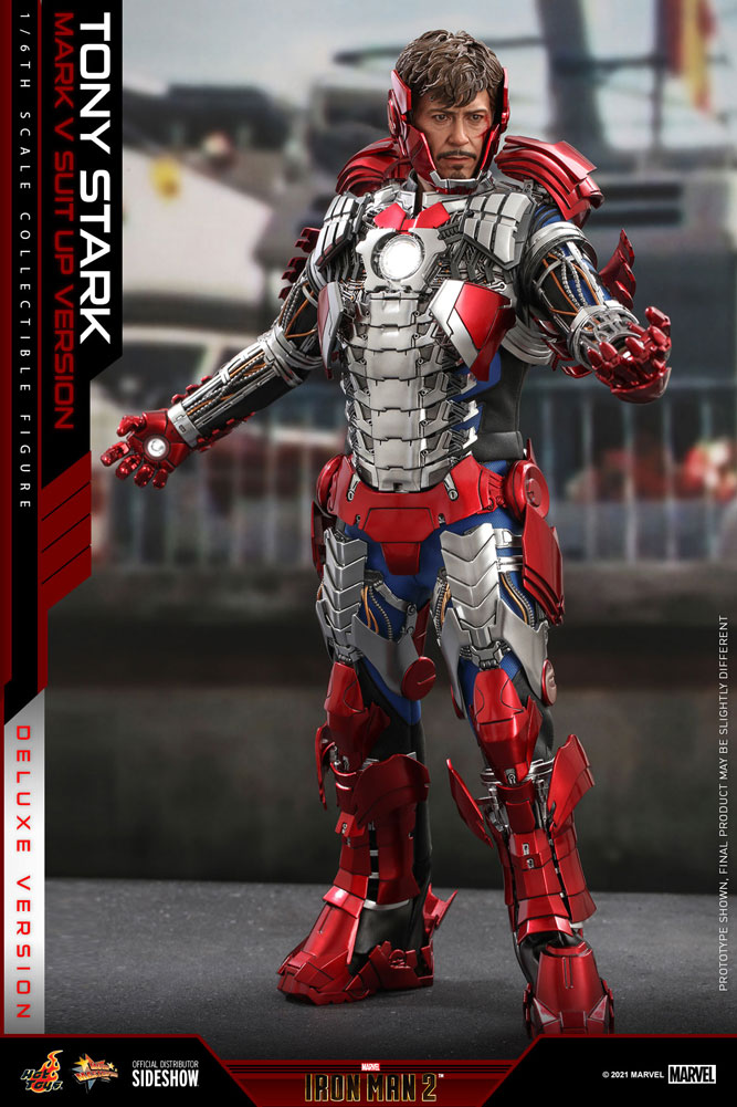 Marvel Tony Stark (Mark V Suit Up Version) Deluxe Sixth Scale Figure - Prototype Shown View 3