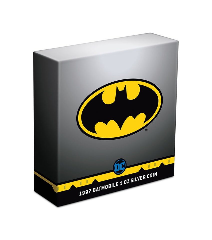 DC Comics 1997 Batmobile 1oz Silver Coin Silver Collectible  View 6