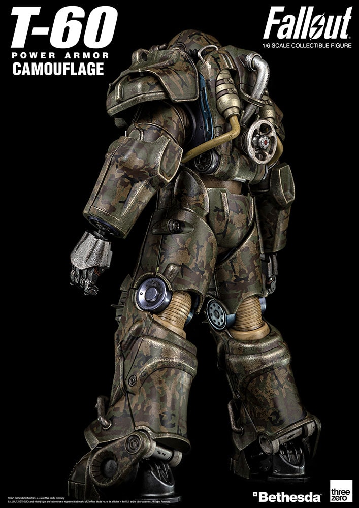 Fallout T-60 Camouflage Power Armor Sixth Scale Figure - Prototype Shown View 2