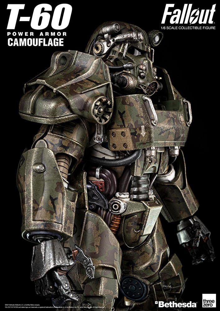 Fallout T-60 Camouflage Power Armor Sixth Scale Figure - Prototype Shown View 3