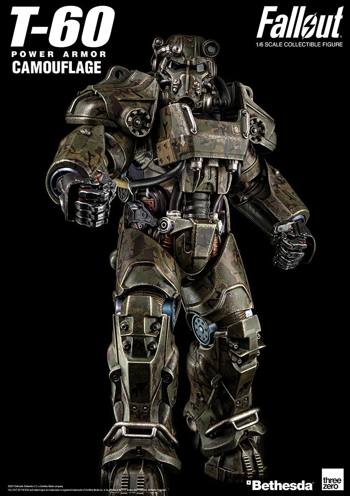 Fallout T-60 Camouflage Power Armor Sixth Scale Figure - Prototype Shown View 5