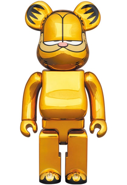 Garfield Bearbrick Garfield (Gold Chrome Version) 100% and 400% Bearbrick  View 3