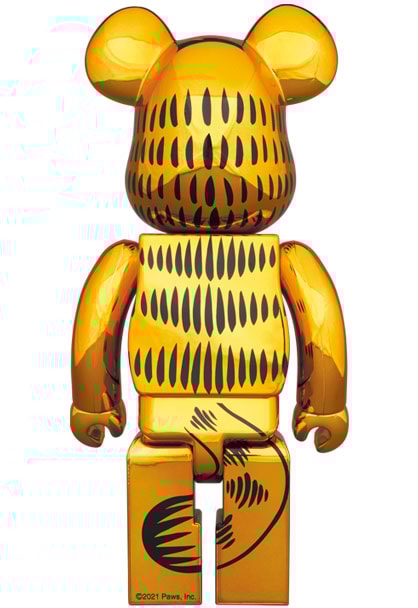 Garfield Bearbrick Garfield (Gold Chrome Version) 100% and 400% Bearbrick  View 4