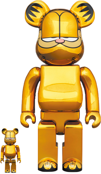Garfield Bearbrick Garfield (Gold Chrome Version) 100% and 400% Bearbrick  View 5