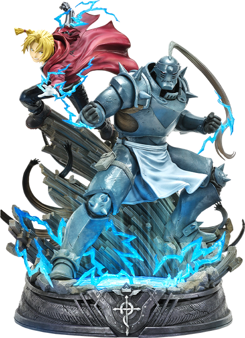 Fullmetal Alchemist Edward and Alphonse Elric (Deluxe Version) Statues - Prototype Shown View 1