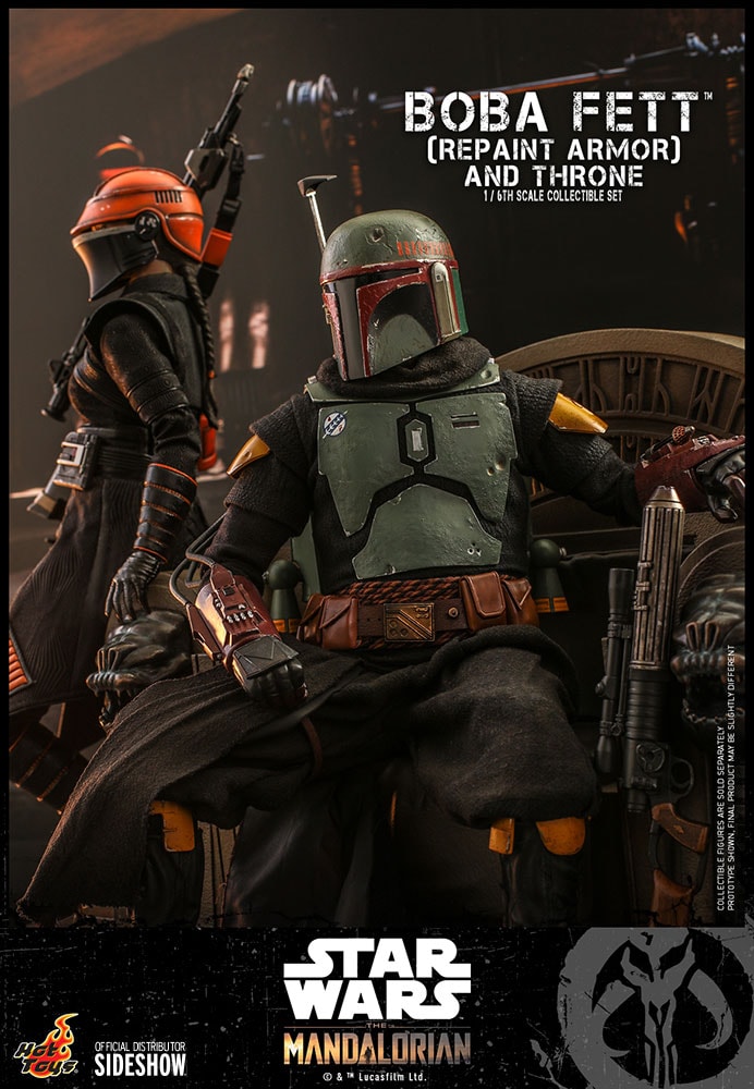 Star Wars Boba Fett (Repaint Armor - Special Edition) and Throne Sixth Scale Figure Set  Exclusive Edition - Prototype Shown View 5