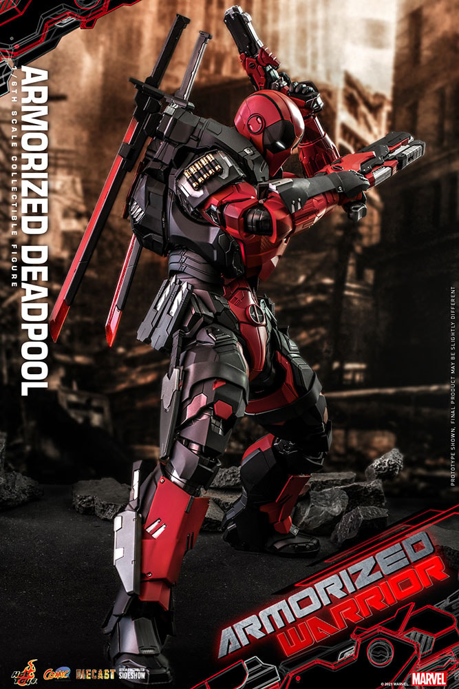 Marvel Armorized Deadpool Sixth Scale Figure  Collector Edition - Prototype Shown View 6