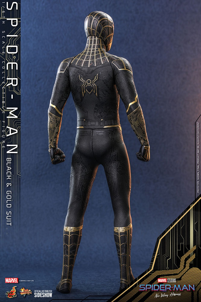 Marvel Spider-Man (Black & Gold Suit) Sixth Scale Figure - Prototype Shown View 6