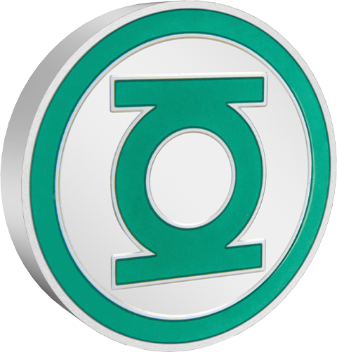 DC Comics Green Lantern Logo 1oz Silver Coin Silver Collectible - Prototype Shown View 6