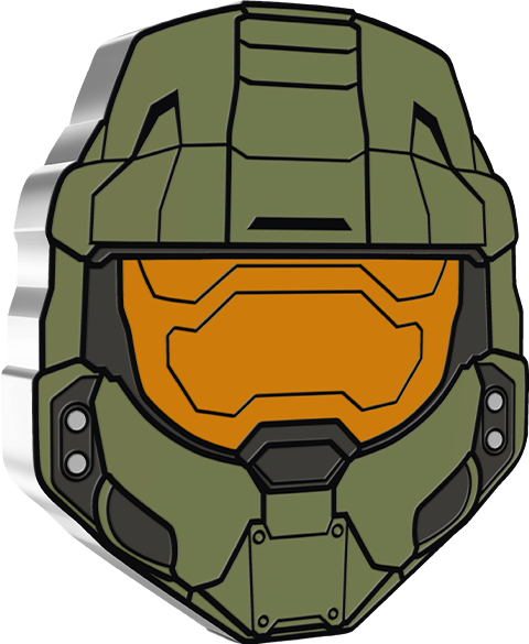 HALO Master Chief Helmet 1oz Silver Coin Silver Collectible - Prototype Shown View 6