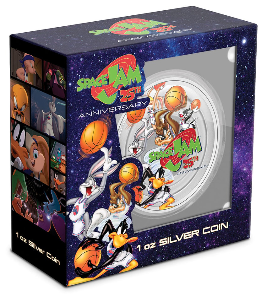 Looney Tunes Space Jam 1oz Silver Coin Silver Collectible - Prototype Shown View 6