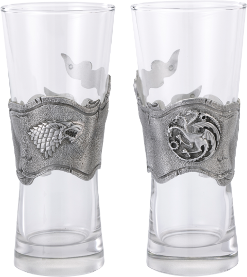 Game of Thrones Ice & Fire Pilsner Pair Collectible Drinkware - Prototype Shown View 6