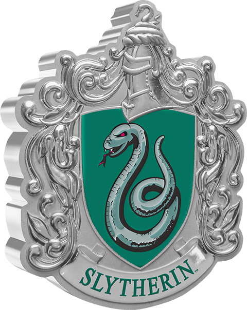 Harry Potter Slytherin House Banner 1oz Silver Coin Silver Collectible  View 6