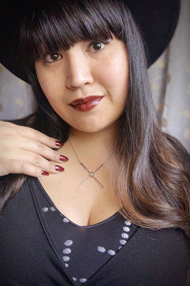 Kylo Ren & Rey Crossed Lightsaber Necklace