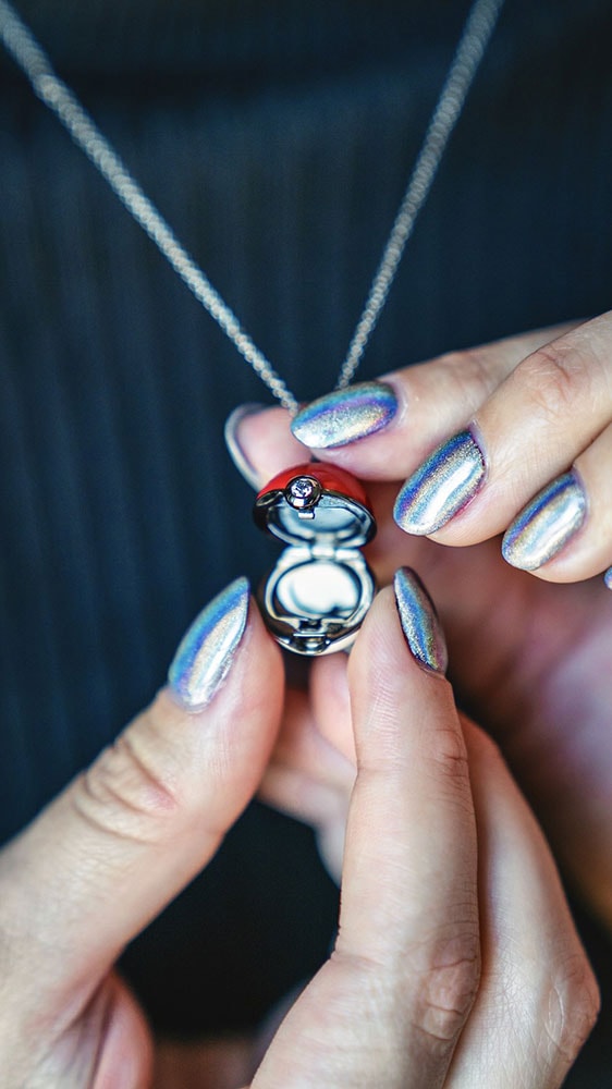 Pokémon Poke Ball Locket Jewelry - Prototype Shown View 3