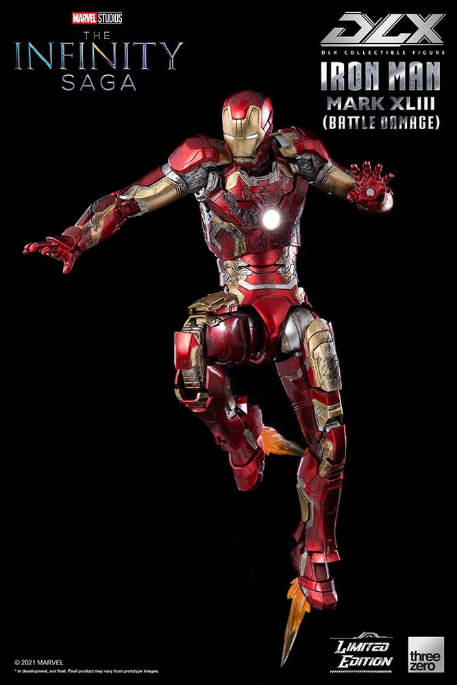 Marvel DLX Iron Man Mark 43 (Battle Damage) Collectible Figure  Exclusive Edition - Prototype Shown View 6