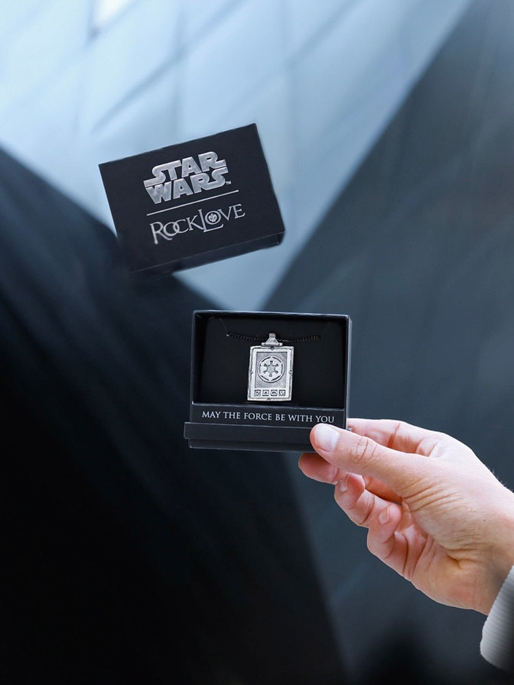 Star Wars Imperial Credit (Black Rhodium) Necklace Jewelry  View 6