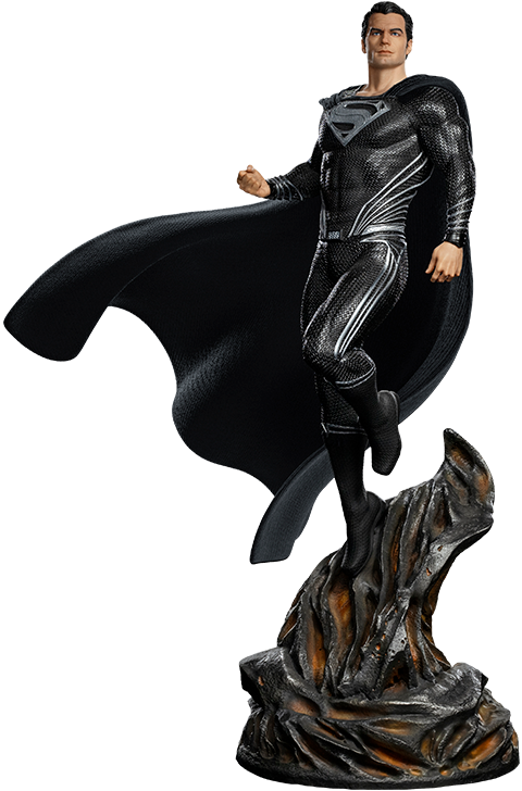 DC Comics Superman Black Suit Statues - Prototype Shown View 6