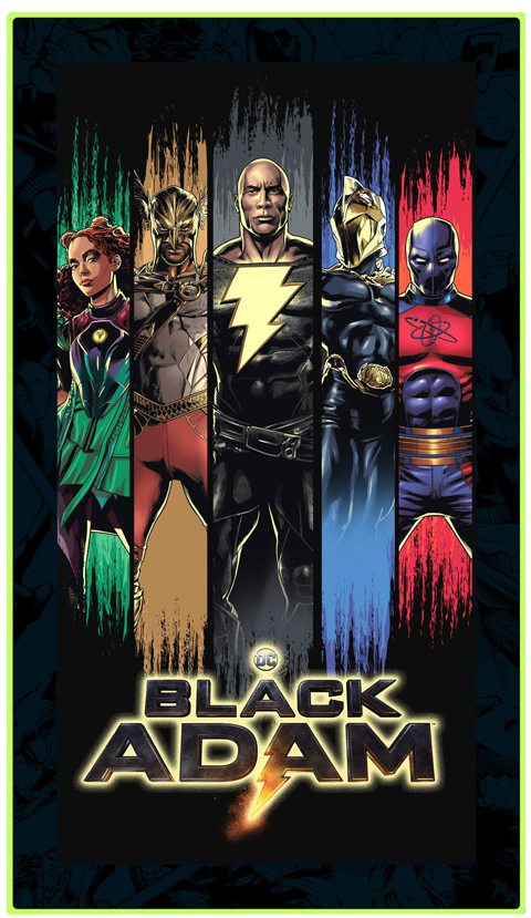 Black Adam Group (1) LED Mini-Poster Light- Prototype Shown