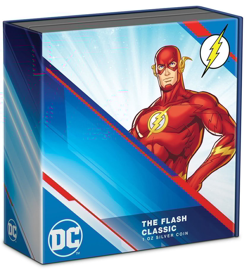 The Flash 1oz Silver Coin- Prototype Shown View 4