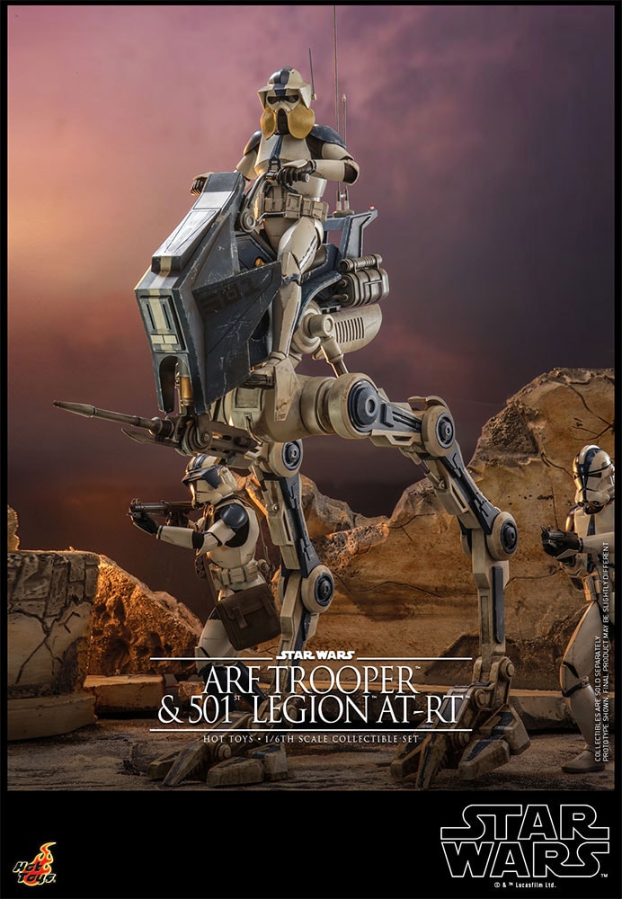 Star Wars ARF Trooper and 501st Legion AT-RT Sixth Scale Figure Set - Prototype Shown View 2